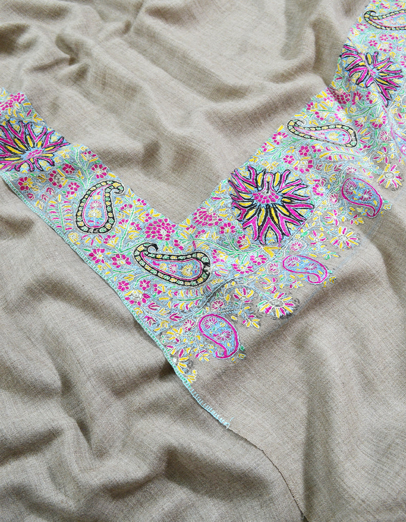 natural embroidery pashmina shawl 8226