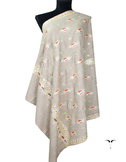 natural tilla jamma embroidery pashmina shawl 8230