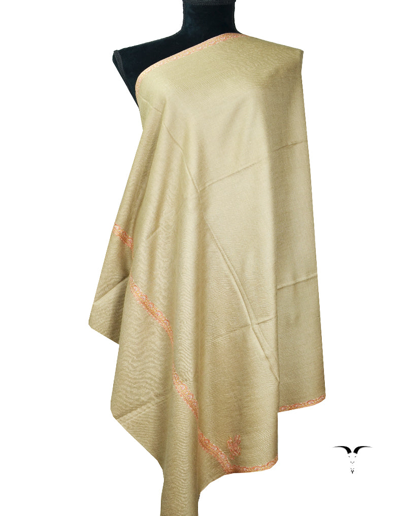 natural silk embroidery pashmina shawl 8236