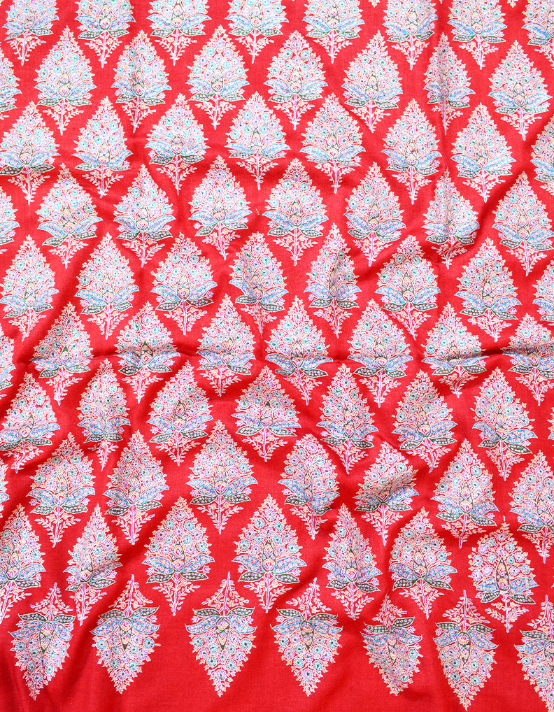 red booti jamma embroidery pashmina shawl 8260