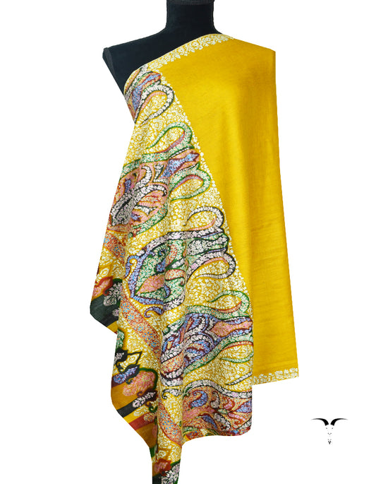 Amber sozni embroidery pashmina shawl 8302