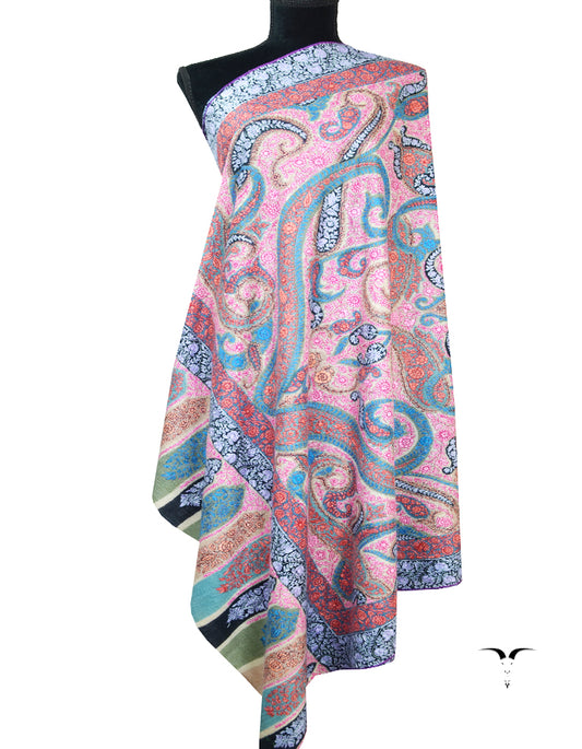 multi-coloured (Size M) embroidery pashmina shawl 8318