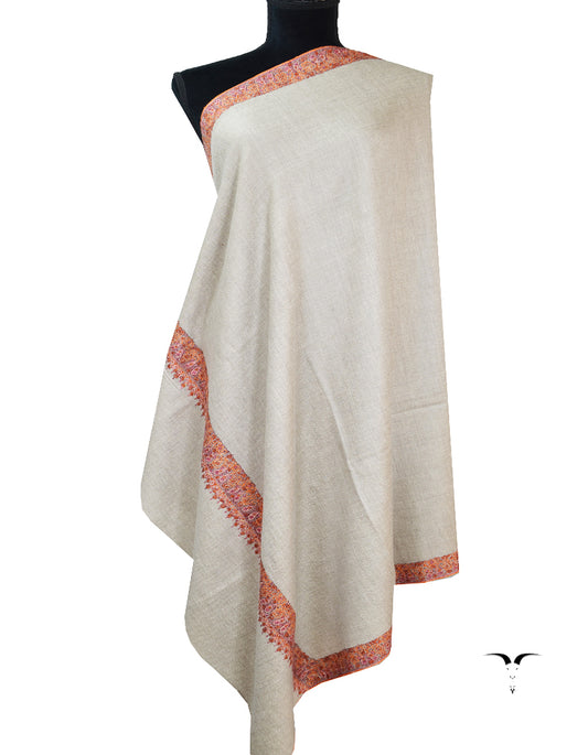 natural embroidery pashmina shawl 8323