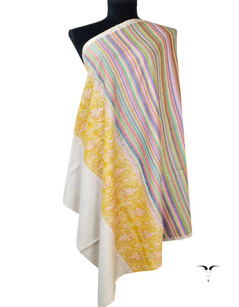 striped embroidery pashmina shawl 8330