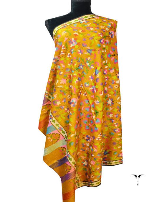 mustard kanni jamma pashmina shawl 8357