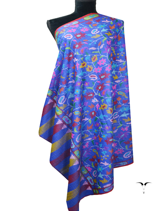 blue kanni jamma pashmina shawl 8363