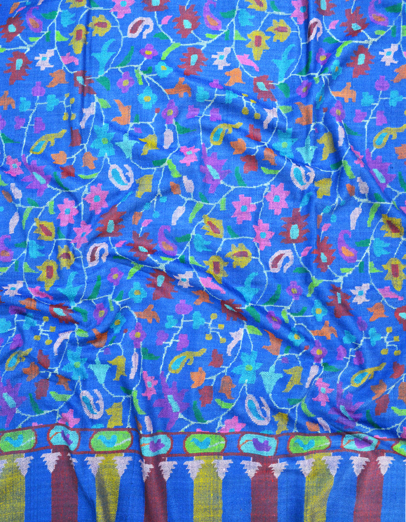 blue kanni jamma pashmina shawl 8363