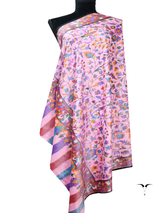 baby pink kanni jamma pashmina shawl 8368