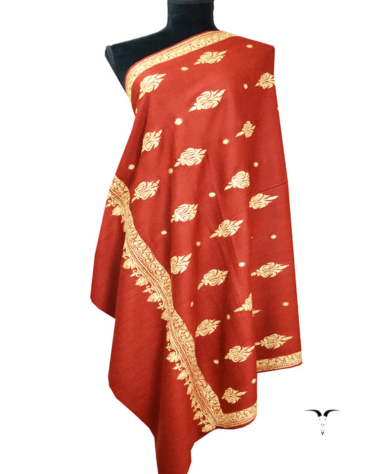 crimson tilla embroidery pashmina shawl 8370