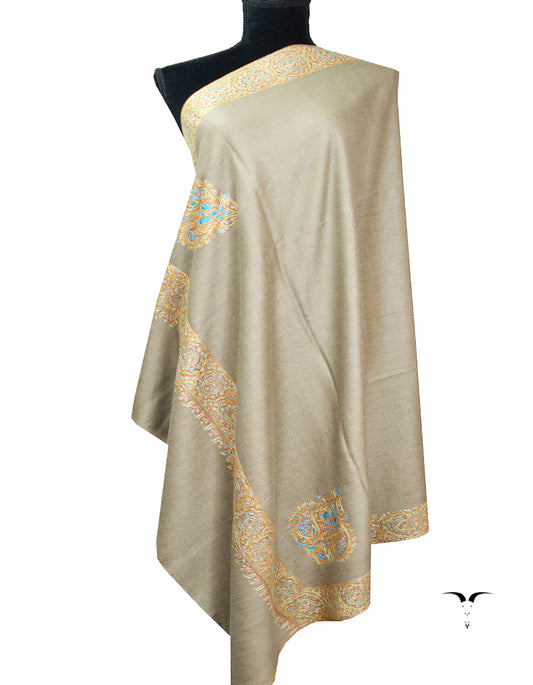 natural embroidery pashmina shawl 8371