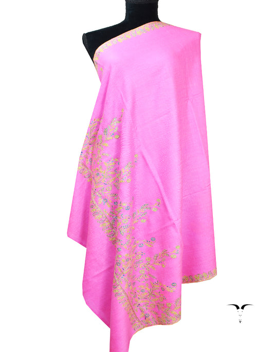 pink embroidery pashmina shawl 8377