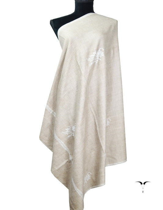 natural booti embroidery pashmina shawl 8412