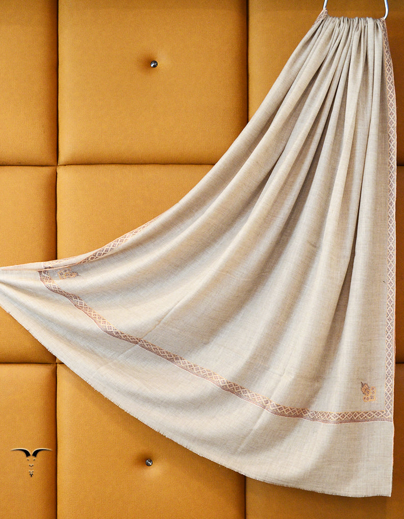 natural XL embroidery pashmina shawl 8499