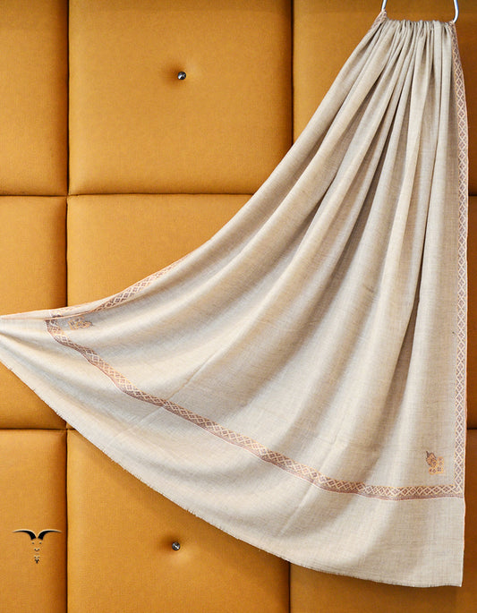 natural XL embroidery pashmina shawl 8499