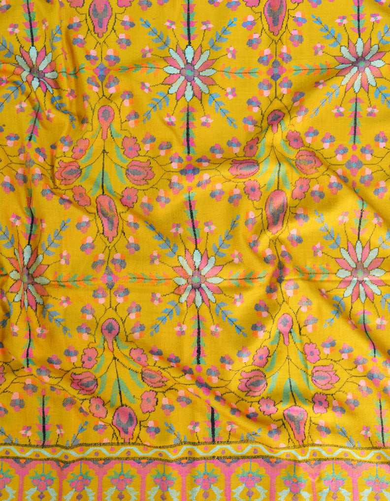 mustard kanni jamma pashmina shawl 8561