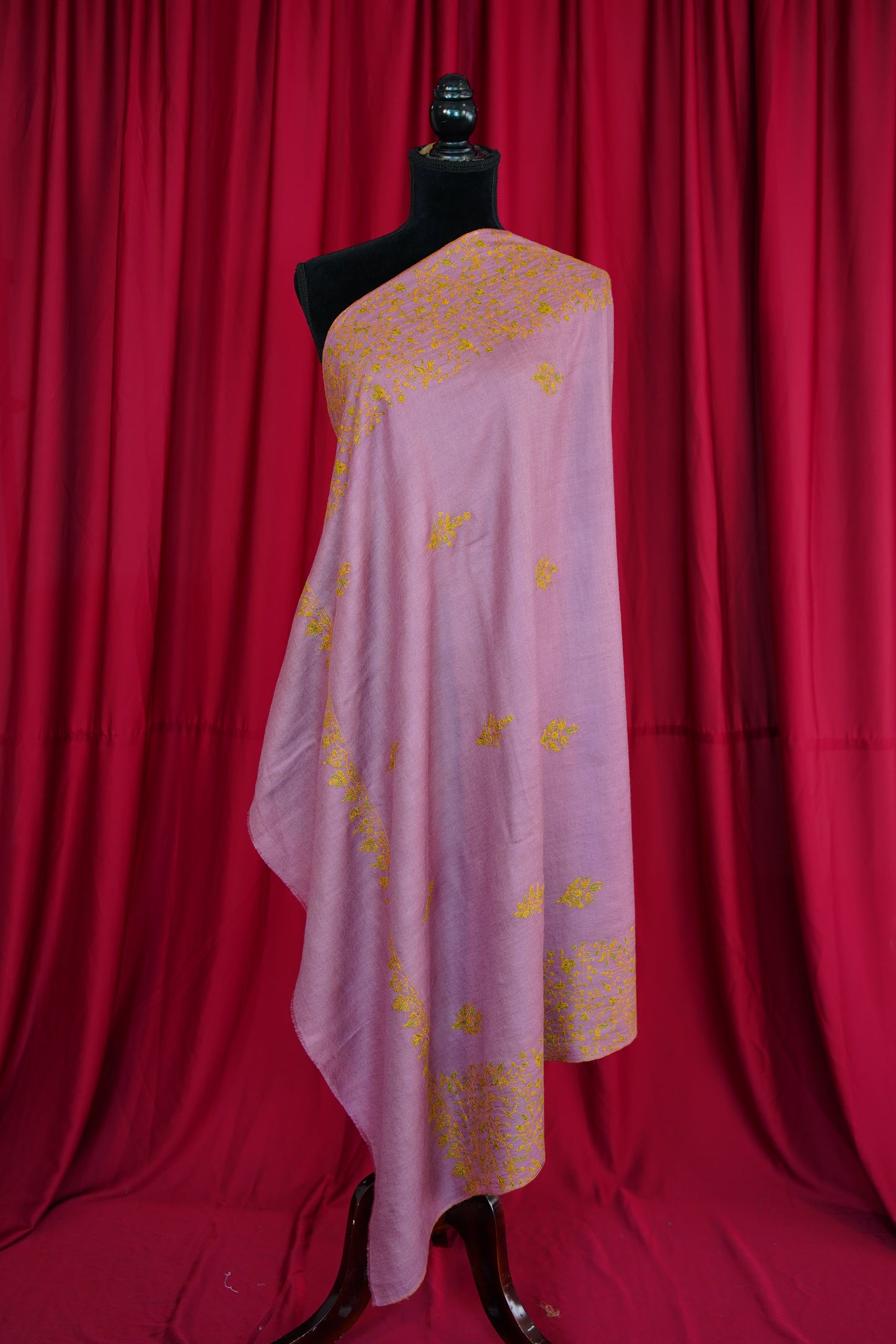indian booti embroidery Gi pashmina shawl 8735
