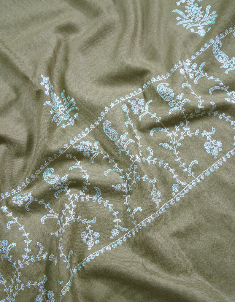 flaxen embroidery pashmina stole 8790