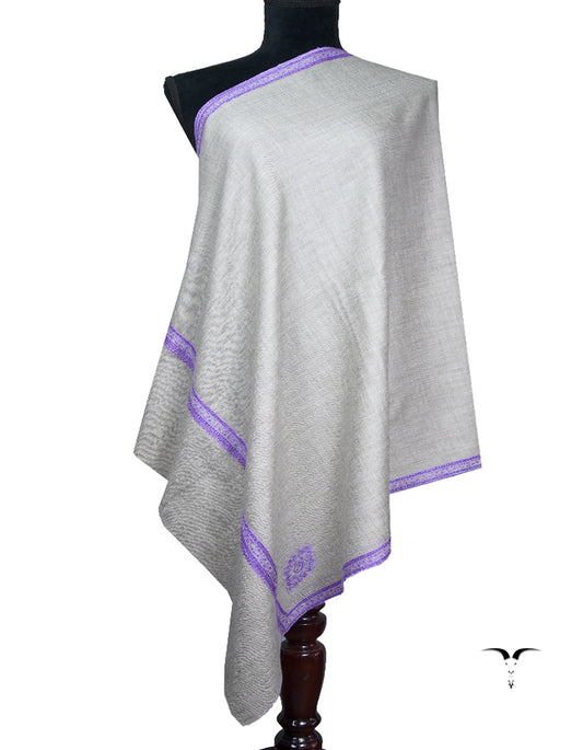 natural embroidery pashmina stole 8794
