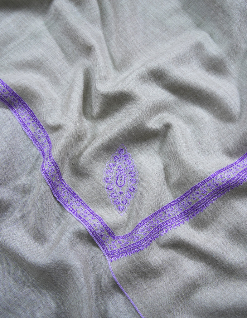 natural embroidery pashmina stole 8794