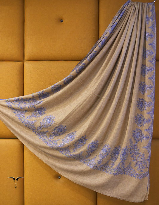 natural XL embroidery pashmina shawl 8875
