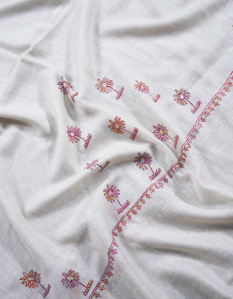 off-white butis embroidery pashmina stole 8954