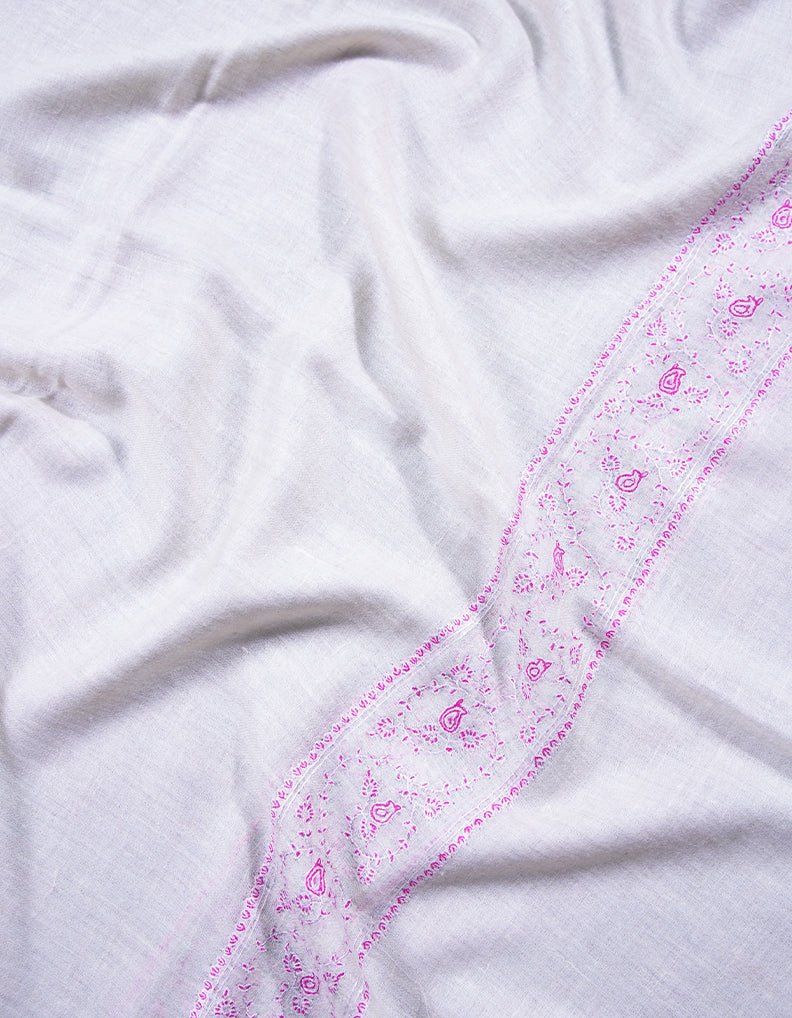 off-white embroidery pashmina stole 8960