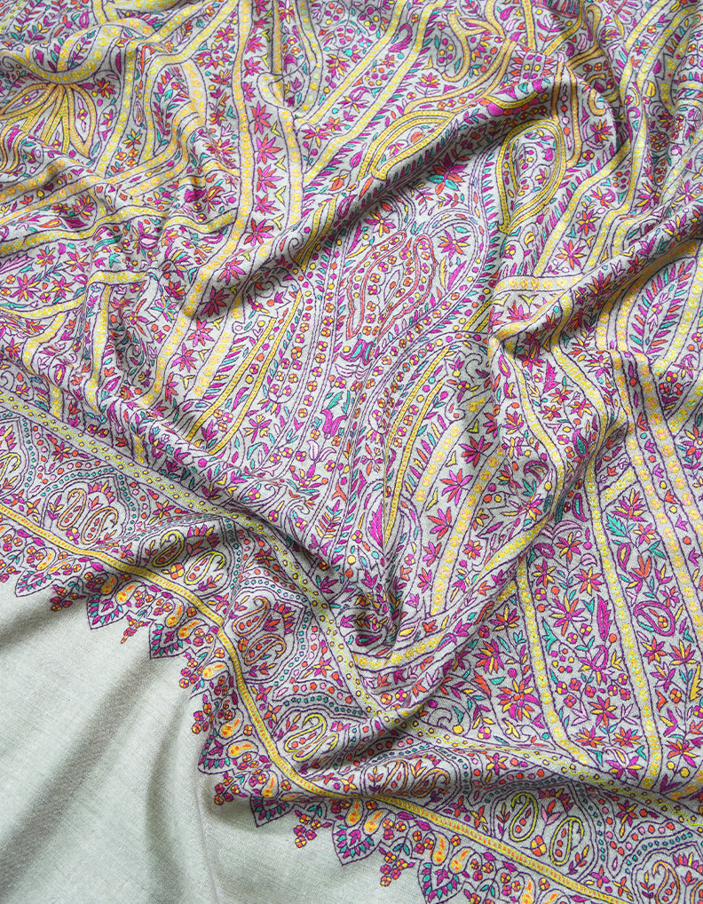 natural jamma embroidery pashmina shawl 8975