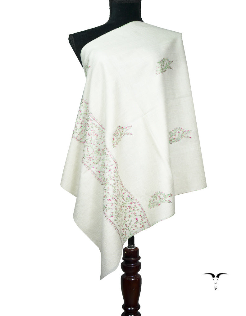 off-white butis embroidery pashmina stole 8989