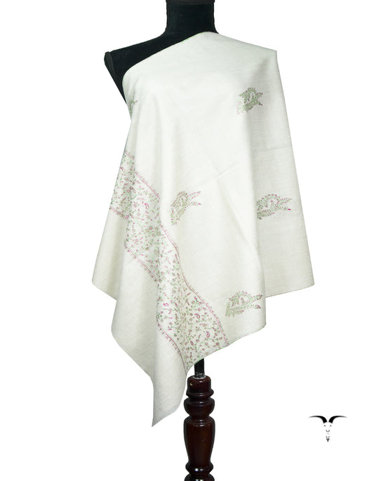 off-white butis embroidery pashmina stole 8989