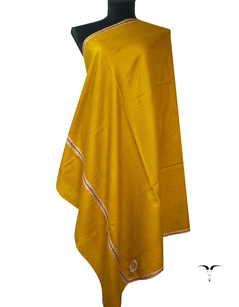 amber honey tilla embroidery pashmina shawl 9118