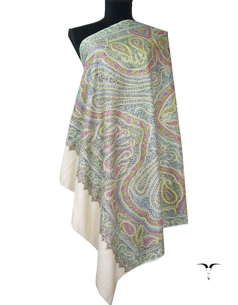 off-white jamma embroidery pashmina shawl 9121