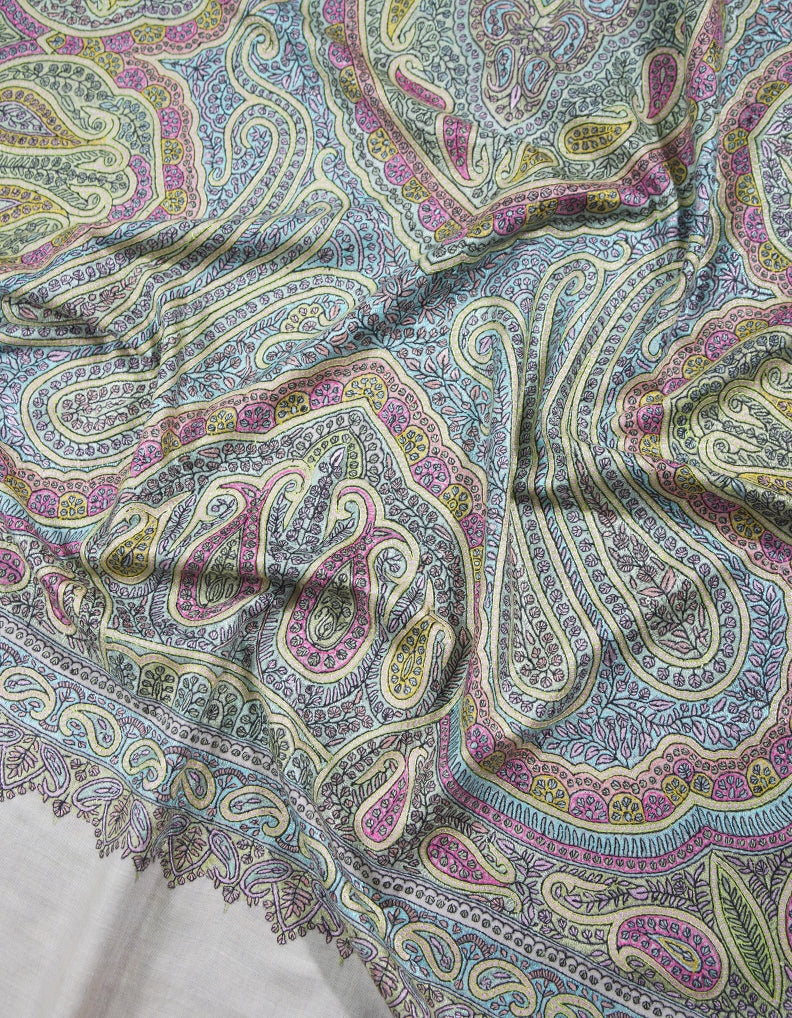 off-white jamma embroidery pashmina shawl 9121