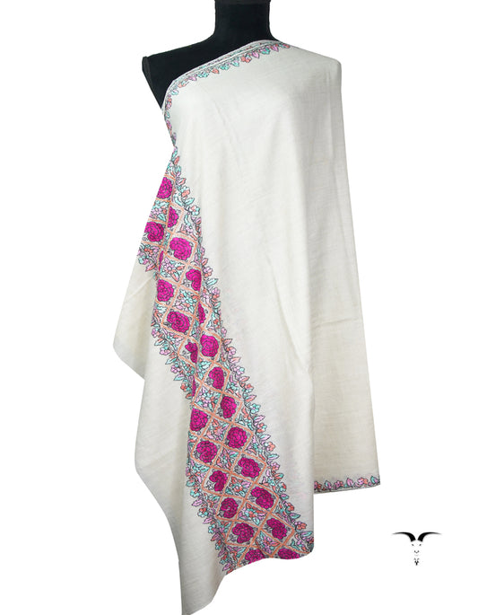 off-white palla embroidery pashmina shawl 9157