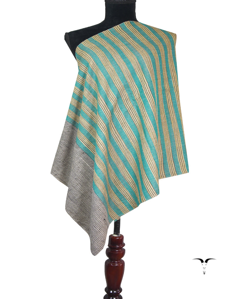 multi-coloured striped pashmina stole 9215