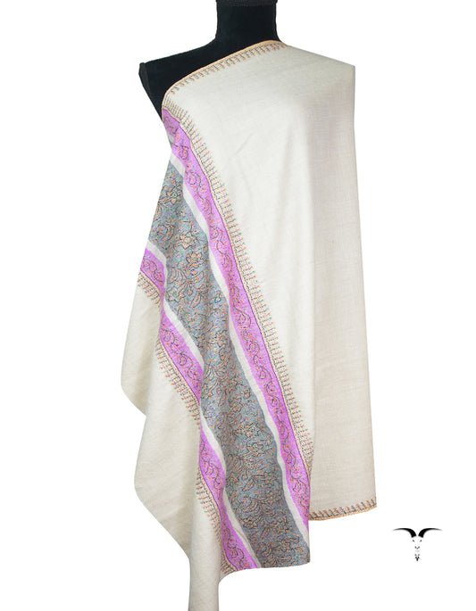 off-white embroidery pashmina shawl 9250