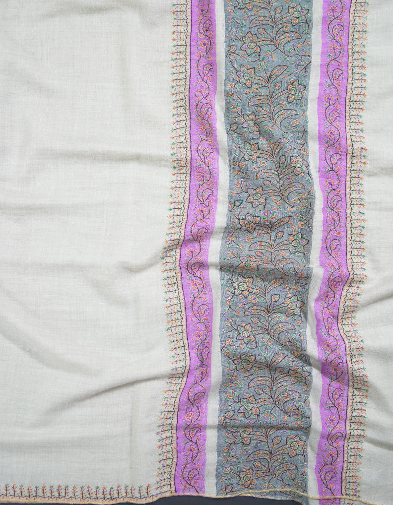 off-white embroidery pashmina shawl 9250
