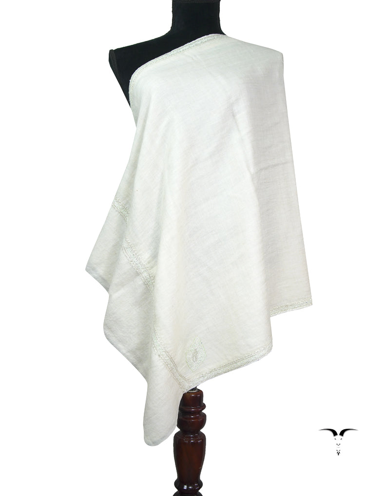 off-white tilla embroidery pashmina stole 9284