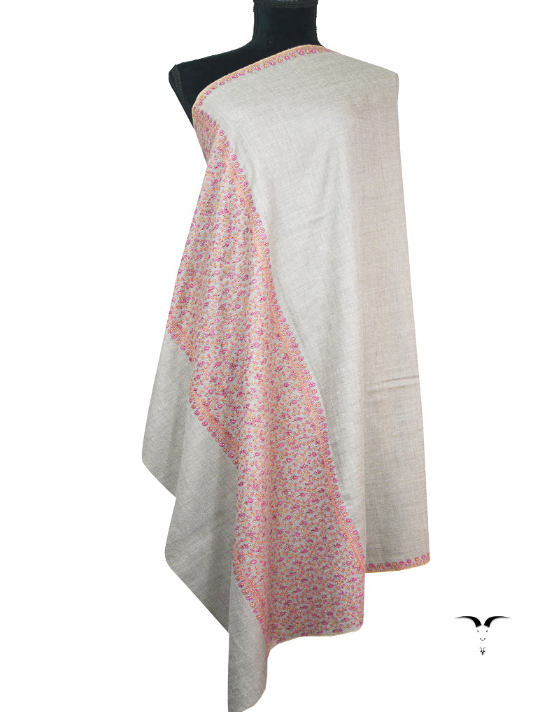 natural GI embroidery pashmina shawl 9367