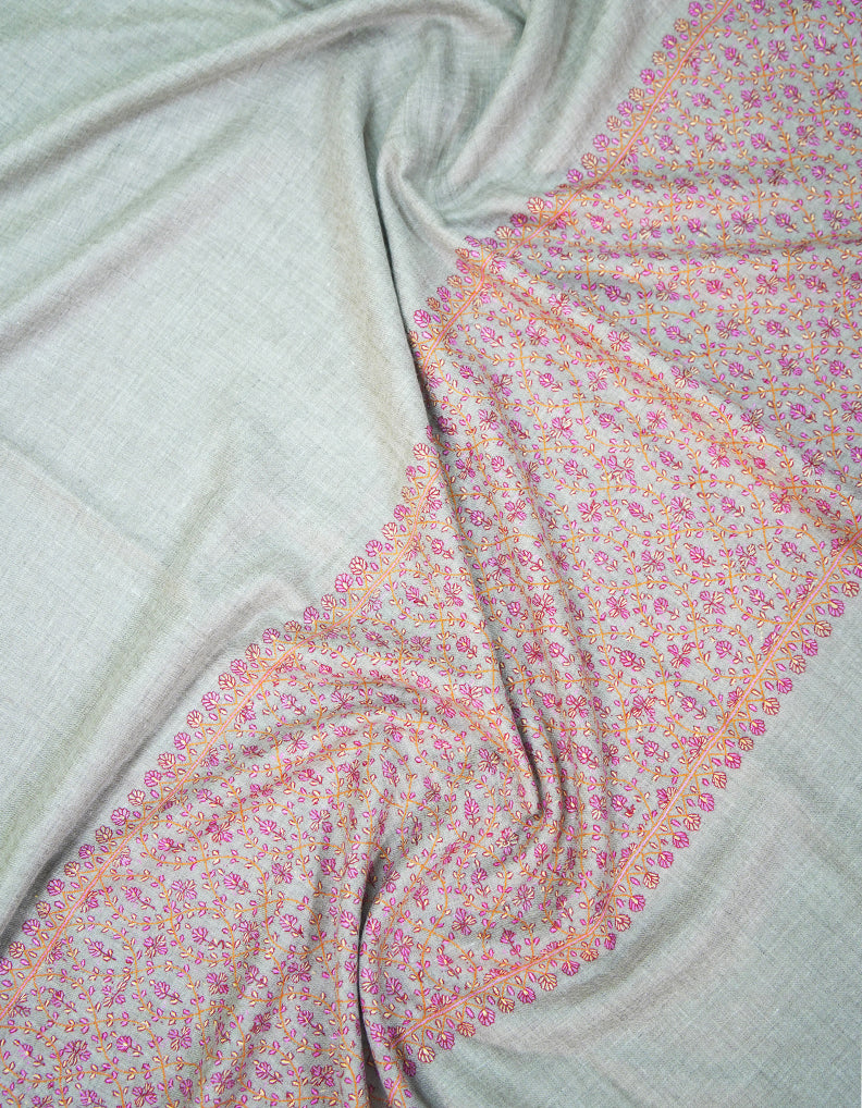 natural GI embroidery pashmina shawl 9367