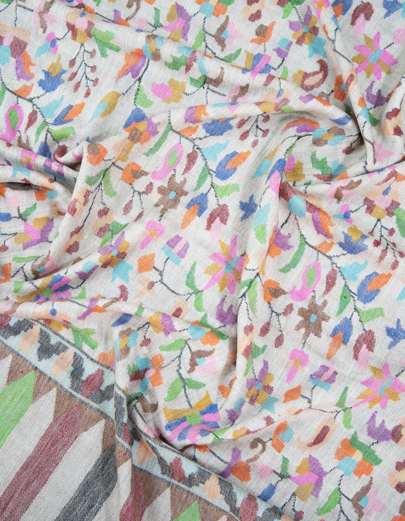 off white naturalish kani jamma shawl 9382