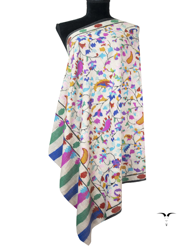 smoke grey kani jamma shawl 9385