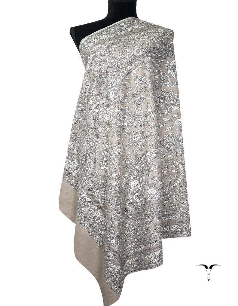 natural GI jamma embroidery pashmina shawl 9408