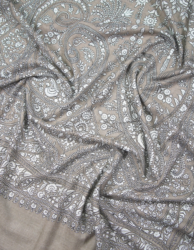 natural GI jamma embroidery pashmina shawl 9408