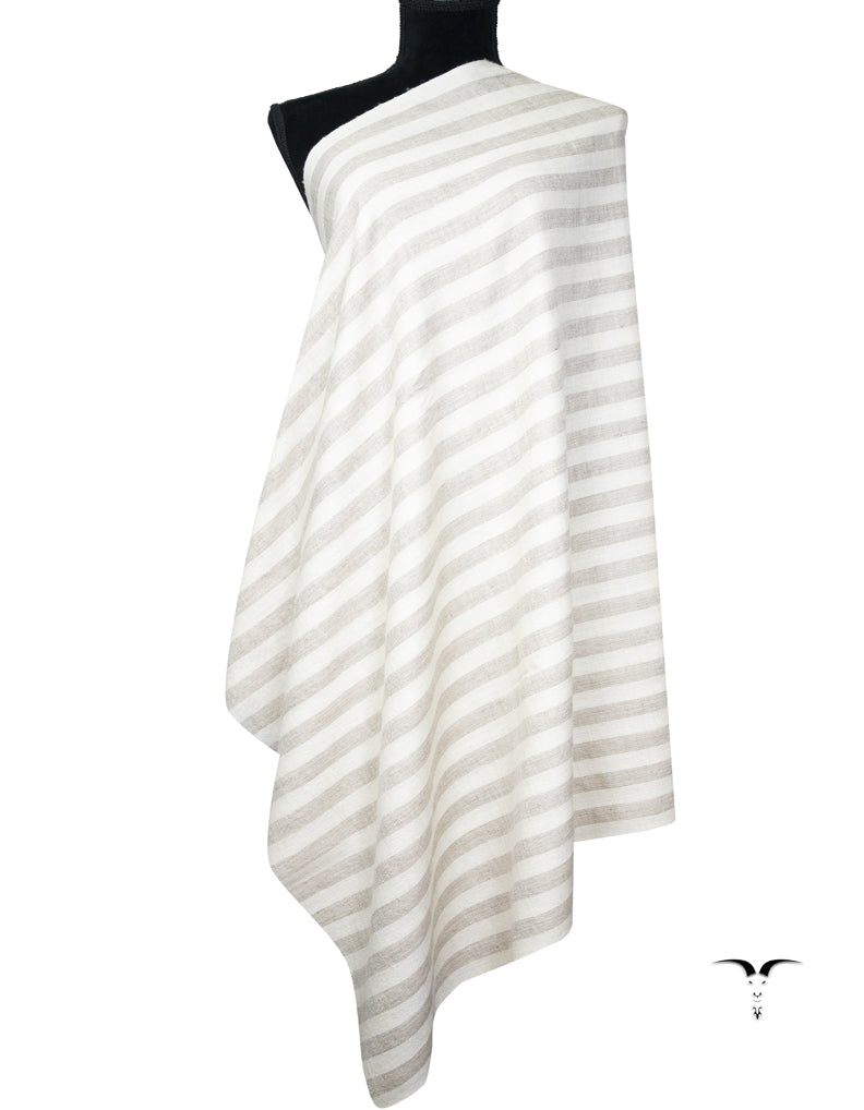 off white and natural striped shawl 9416