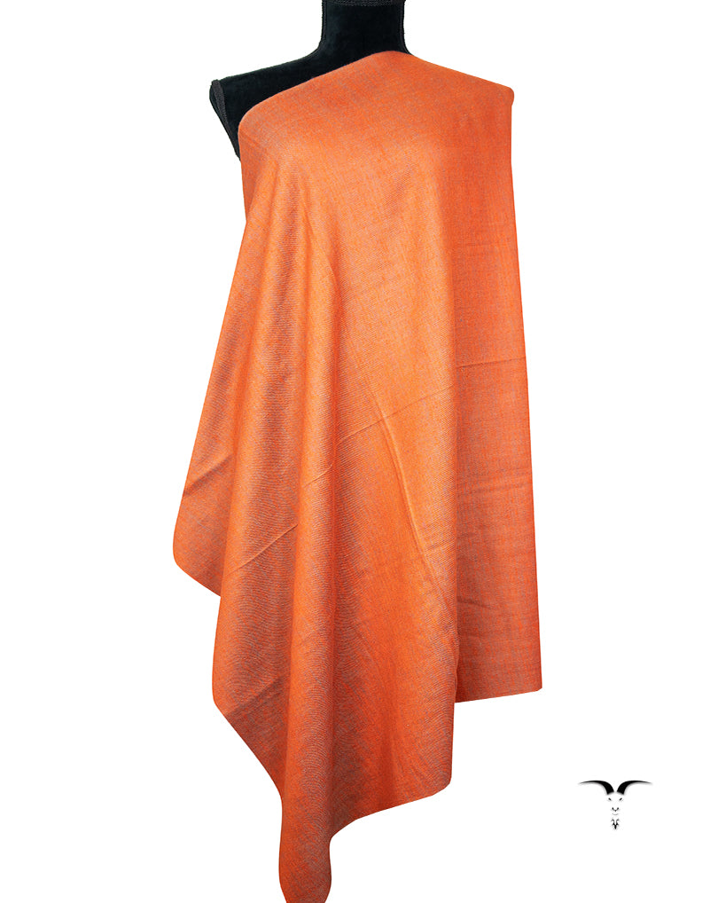 orange and pigeon blue reversible shawl 9429