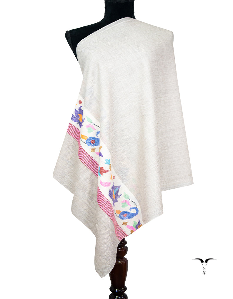 light natural kani stole 9432