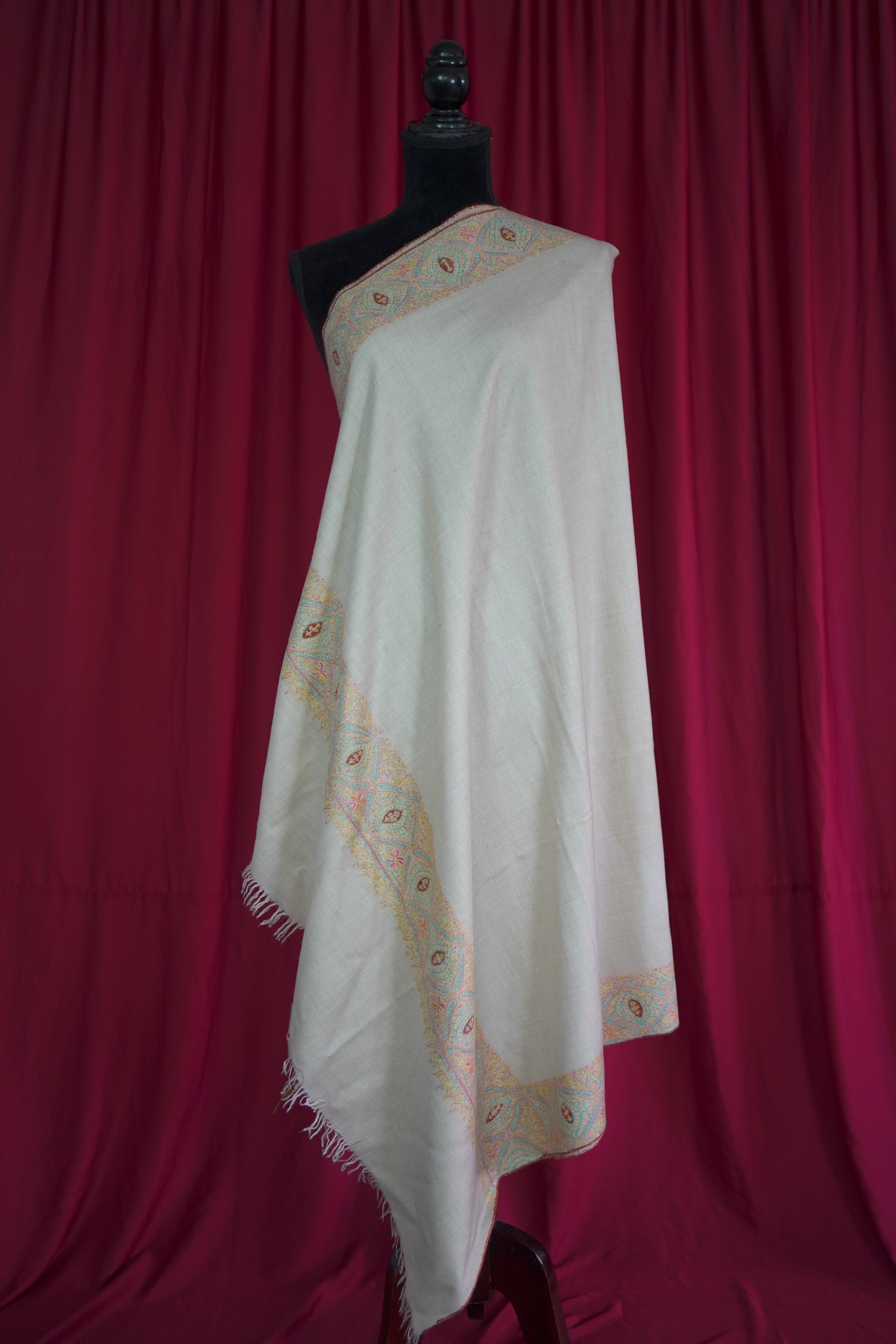 off-white GI embroidery pashmina shawl 9471