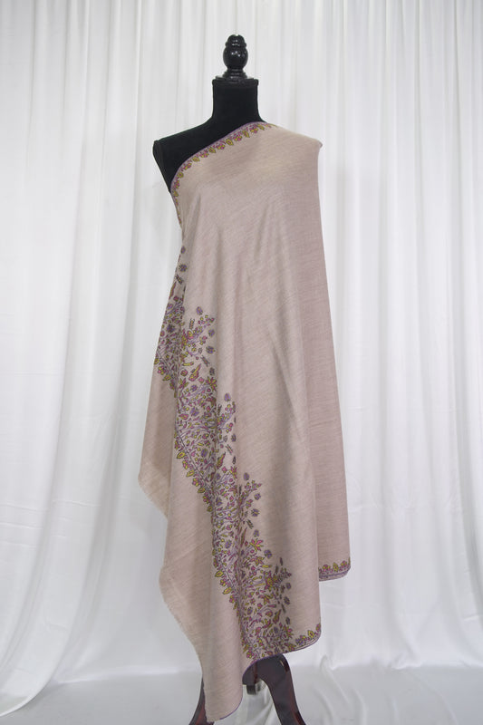 natural GI embroidery pashmina shawl 9477