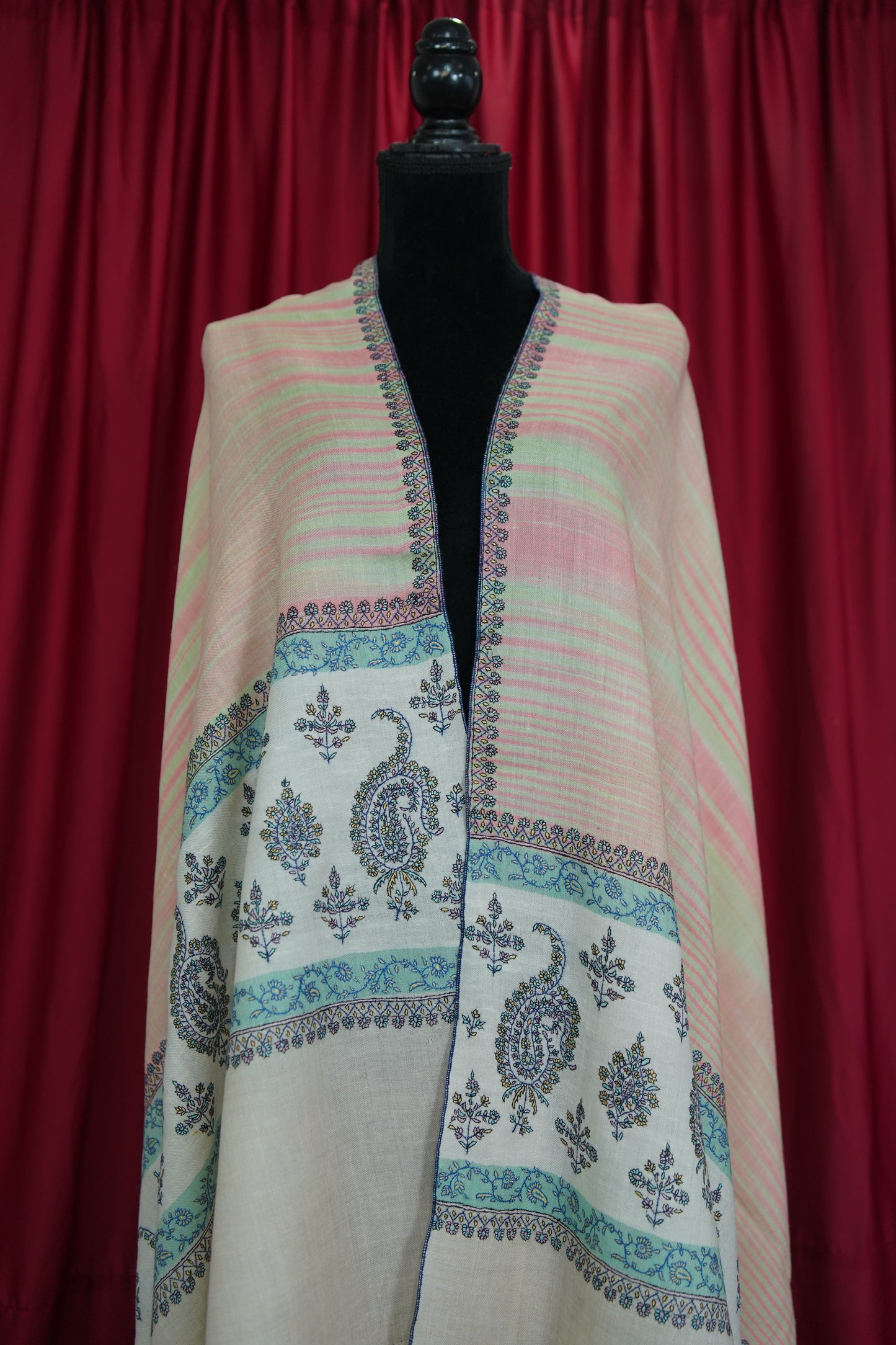 Ekat weave GI embroidery pashmina shawl 9487