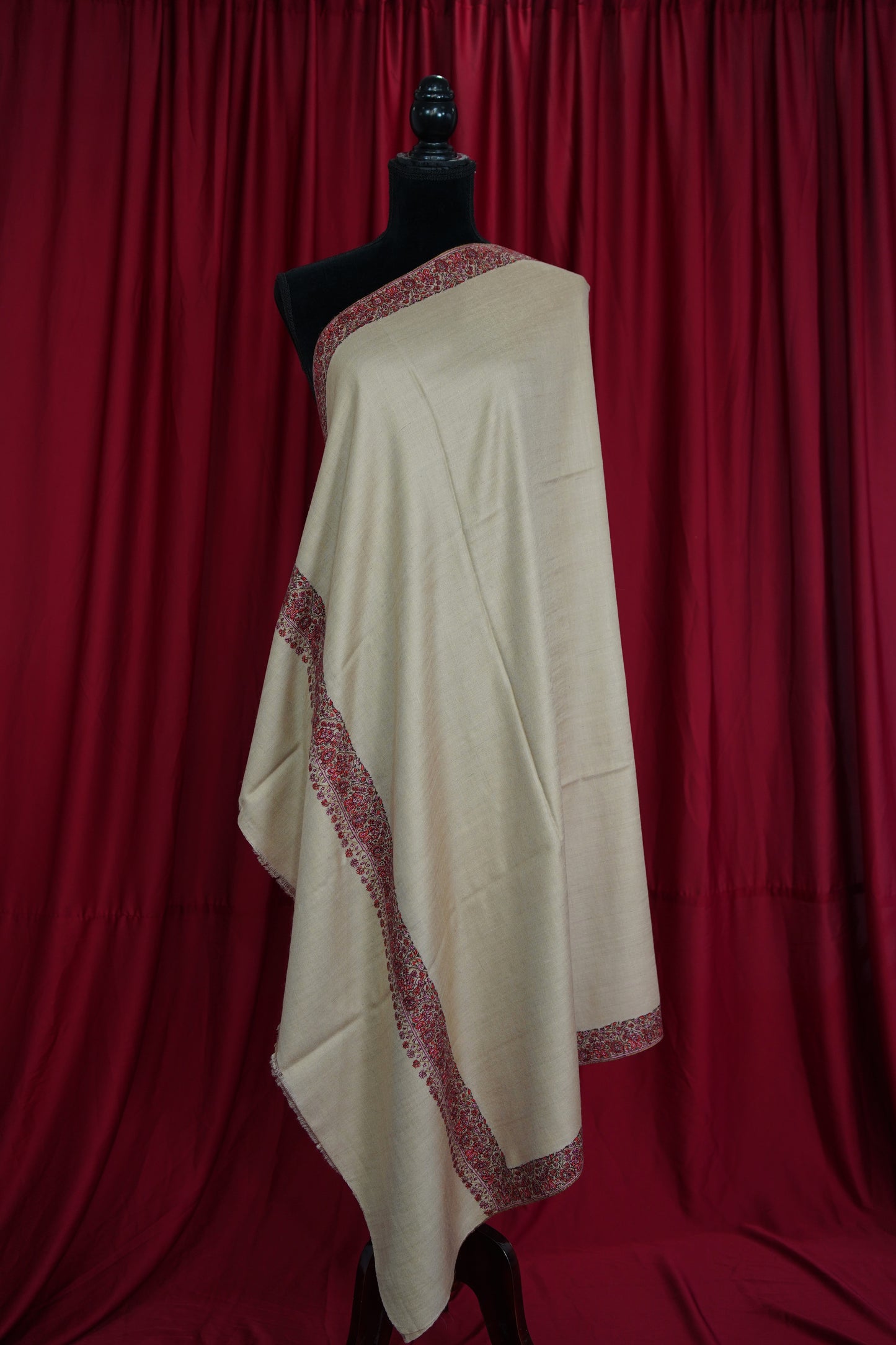 Egg GI embroidery pashmina shawl 9488